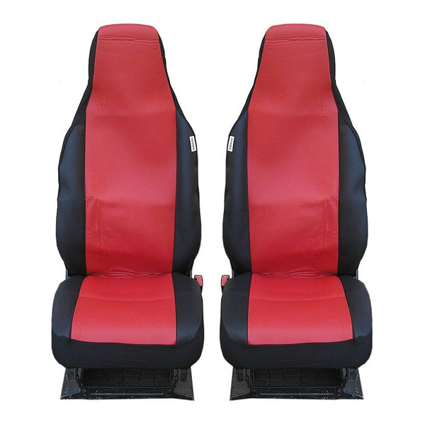 Калъфи за предни седалки Flexzon за Toyota Aygo, Citroen C1, Peugeot 107, Текстил, Червени
