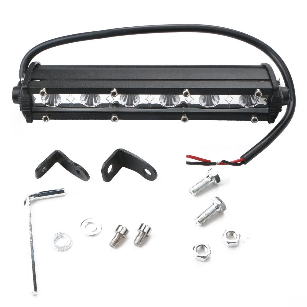 18,5 См Мощен LED бар Flexzon с насочена Spot светлина 18W 6 LED 12V 24V АТВ, Джип, 4х4, Offroad, Камион