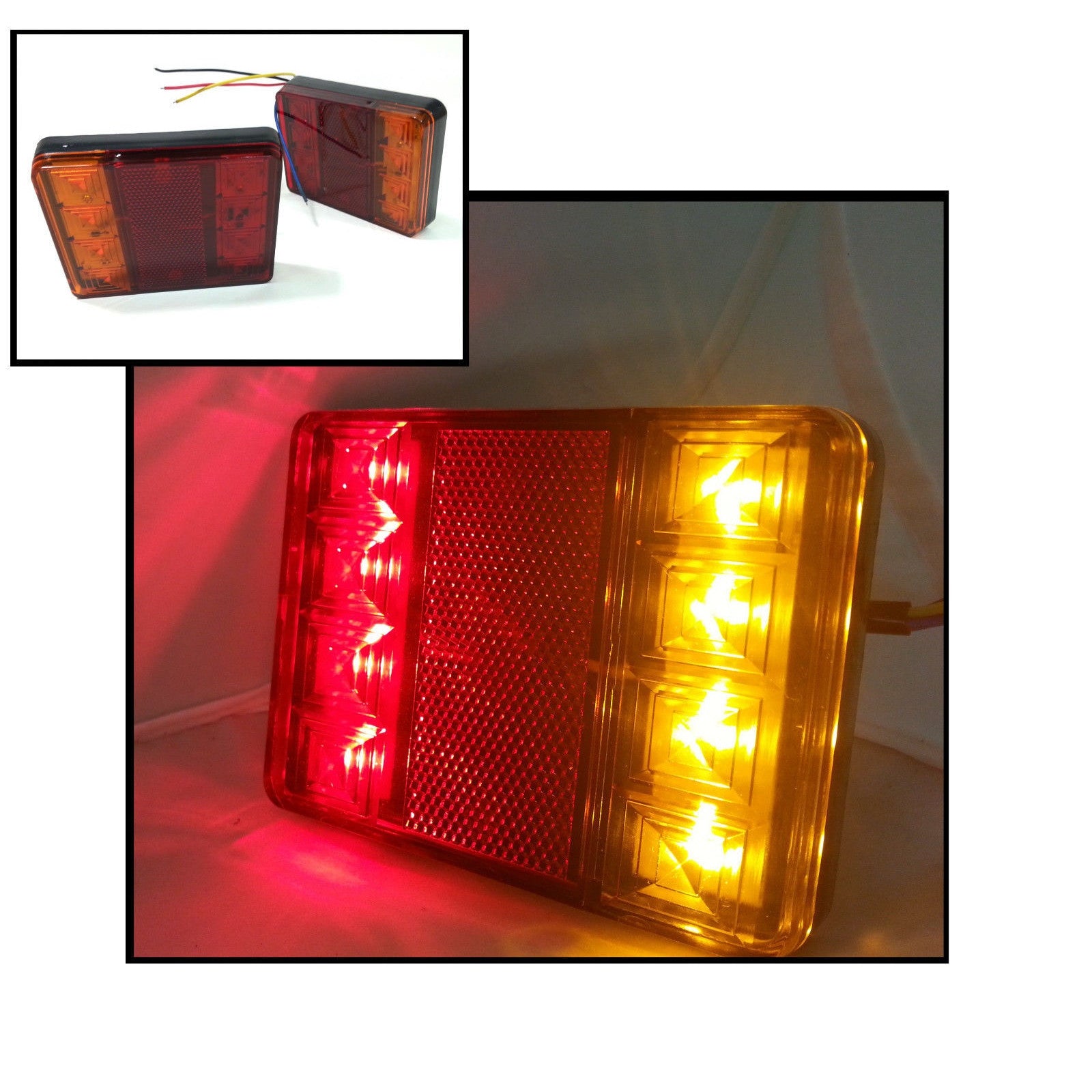 Комплект LED Диодни стопове, стоп светлини, задни светлини 12V-24V за бус камион ТИР ремарке каравана платформа
