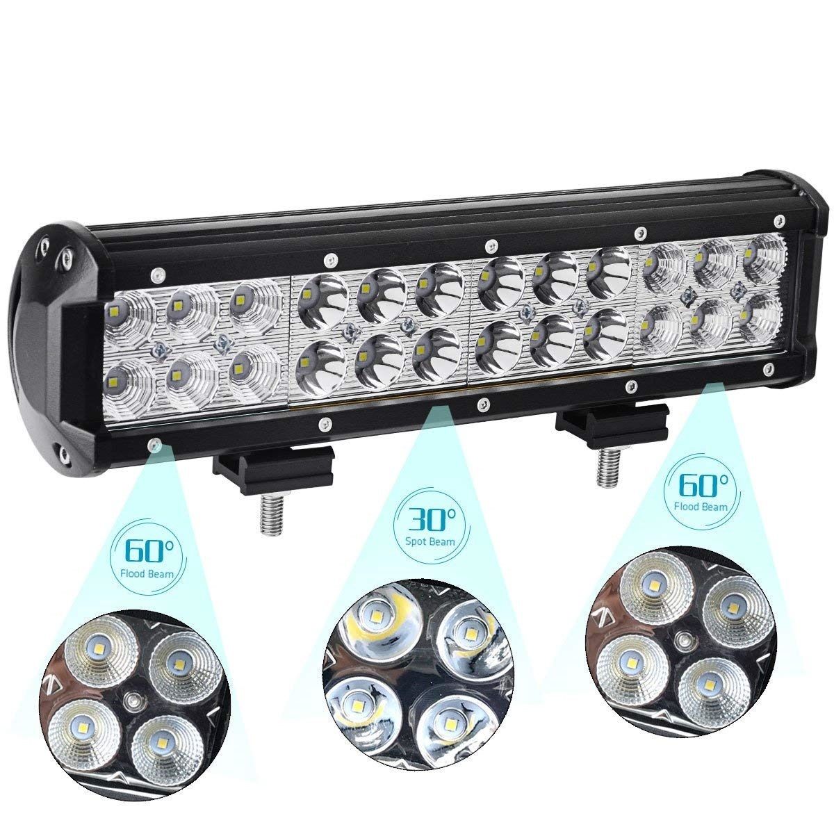 30 См Мощен LED бар с Комбинирана Combo светлина 72W 24 LED 12V 24V АТВ, Джип, 4х4, Offroad