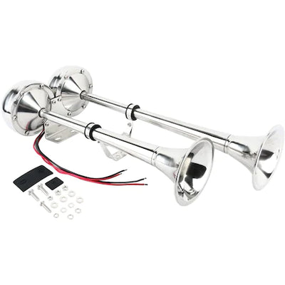 Тромба 12V Двойна За Яхта, Кораб, Лодка, Катамаран, Камион, ТИР, 455 х 190 mm, Супер Мощен и Силен Звук !