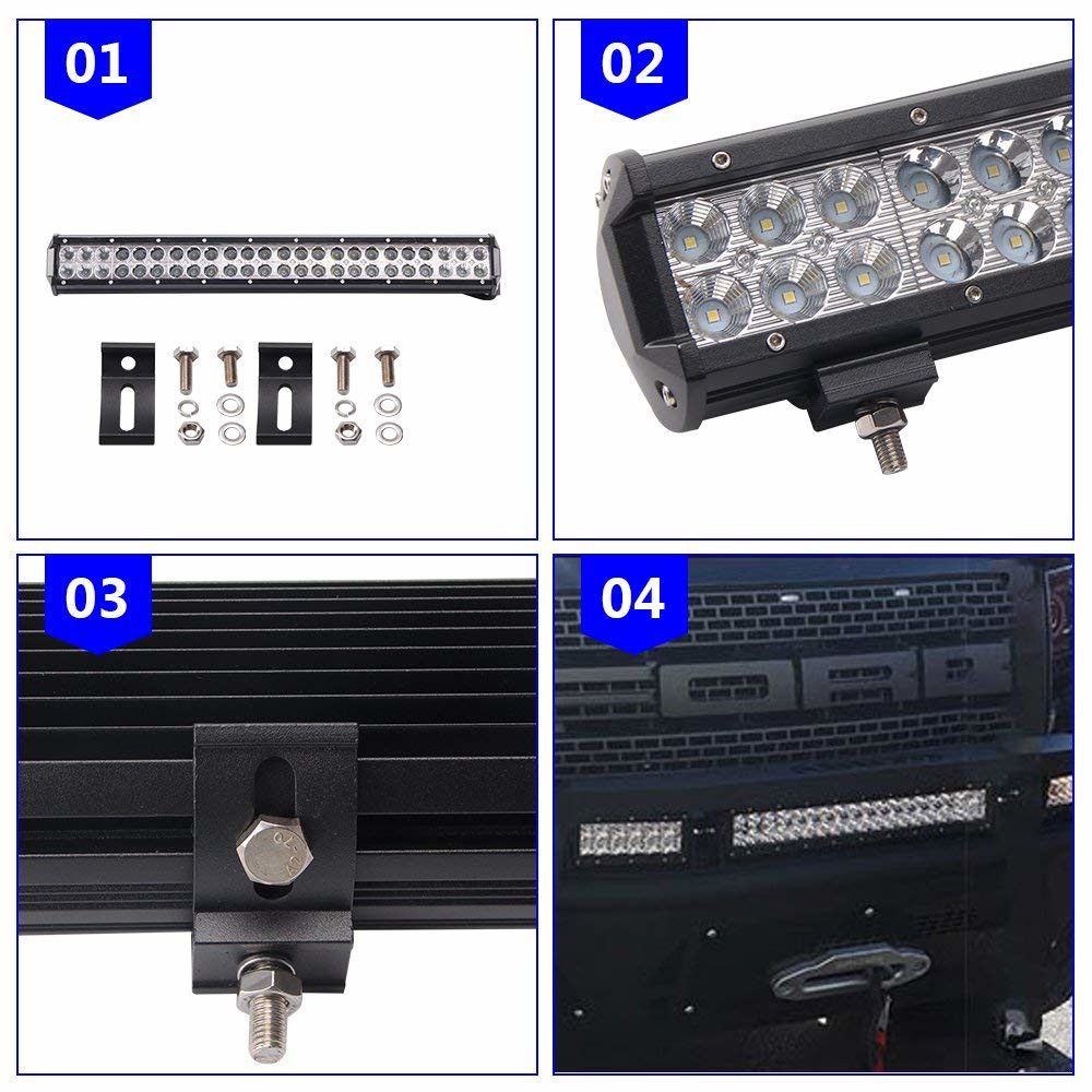 57 См Мощен LED бар Flexzon с Комбинирана Combo светлина 144W 48 LED 12V 24V АТВ, Джип, 4х4, Offroad
