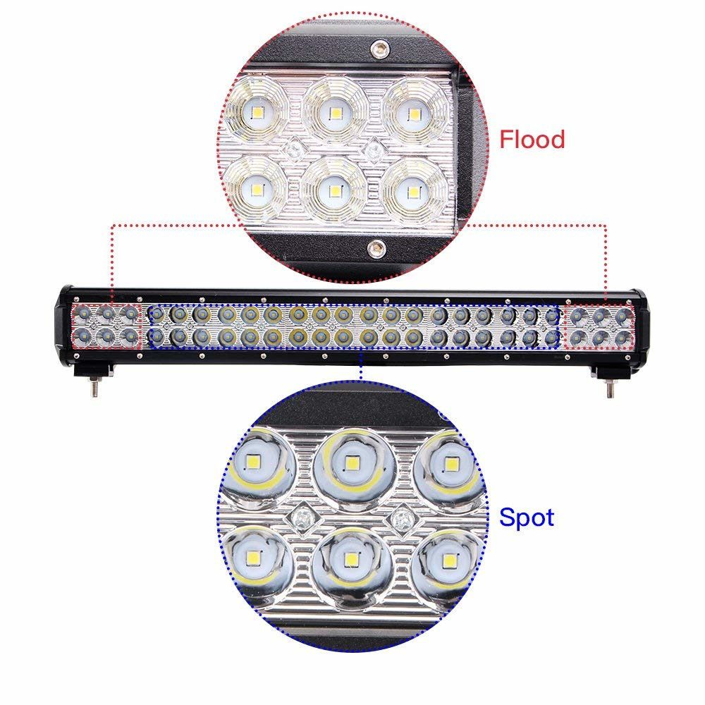 57 См Мощен LED бар Flexzon с Комбинирана Combo светлина 144W 48 LED 12V 24V АТВ, Джип, 4х4, Offroad