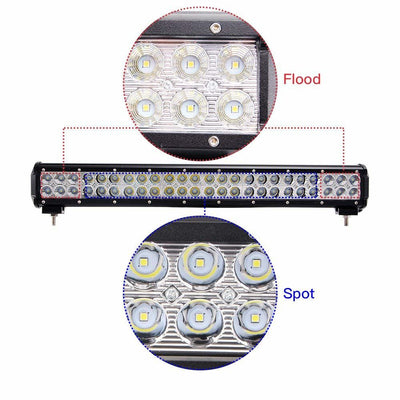 57 См Мощен LED бар Flexzon с Комбинирана Combo светлина 144W 48 LED 12V 24V АТВ, Джип, 4х4, Offroad