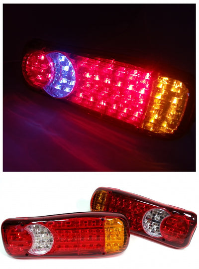 Комплект 2 бр. LED ЛЕД диодни стопове 24V Волта за бус камион ТИР ремарке платформа