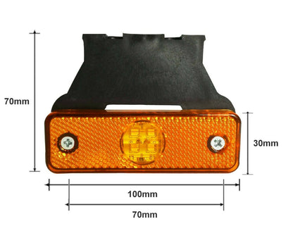 LED ЛЕД Светодиоден Оранжев Габарит Със Стойка, Маркер, Водоустойчив, 24V за камион, бус, ван, пикап, ремарке, каравана, платформа