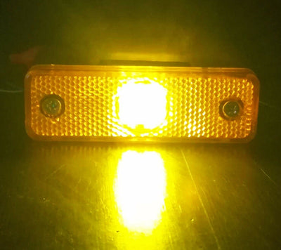 LED ЛЕД Светодиоден Оранжев Габарит Със Стойка, Маркер, Водоустойчив, 24V за камион, бус, ван, пикап, ремарке, каравана, платформа