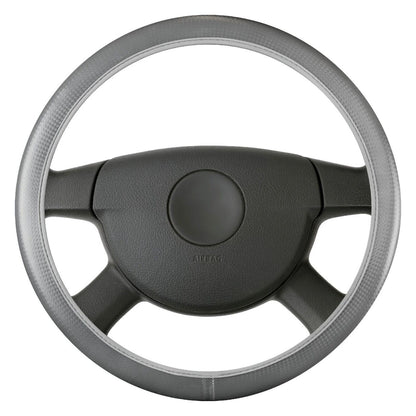 Калъф За Волан От Еко Кожа - Универсален 37-38см - Черно-Сив