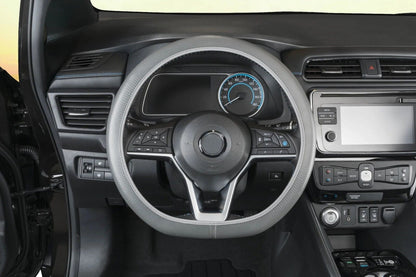 Калъф За Волан От Еко Кожа - Универсален 37-38см - Черно-Сив