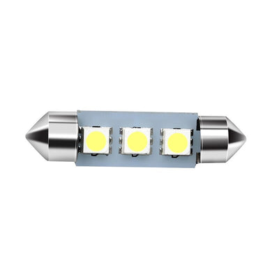 LED Лед Диодни Крушки, C5W, 3 Smd, 39mm, 12V, Бяла Светлина